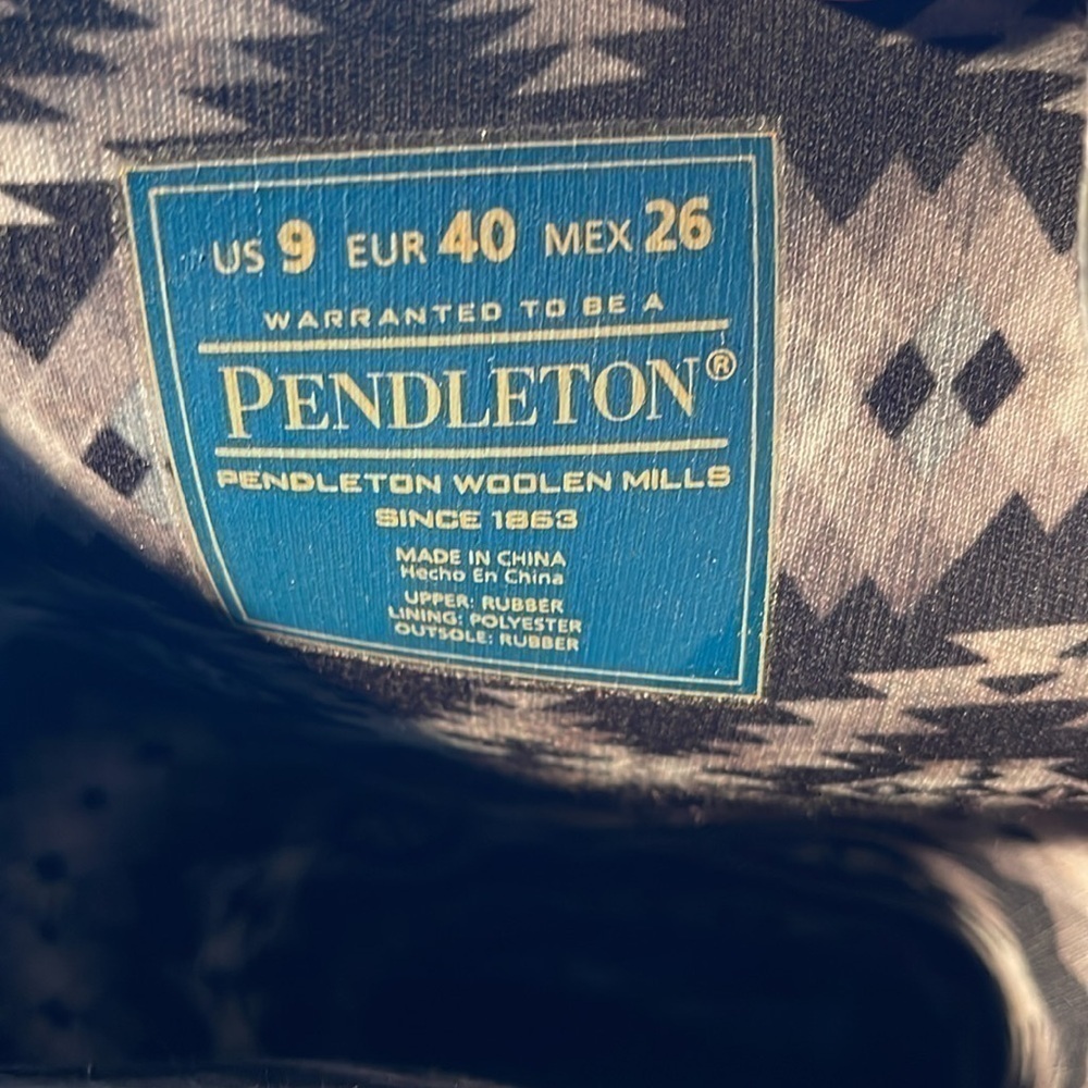 Pendleton Classic Rubber Boots Black NWT - Picture 4 of 12